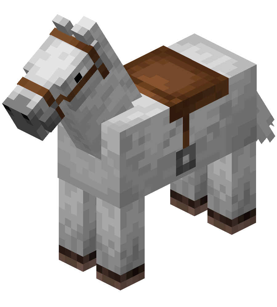 Minecraft 1.18: White_Horse_Saddle